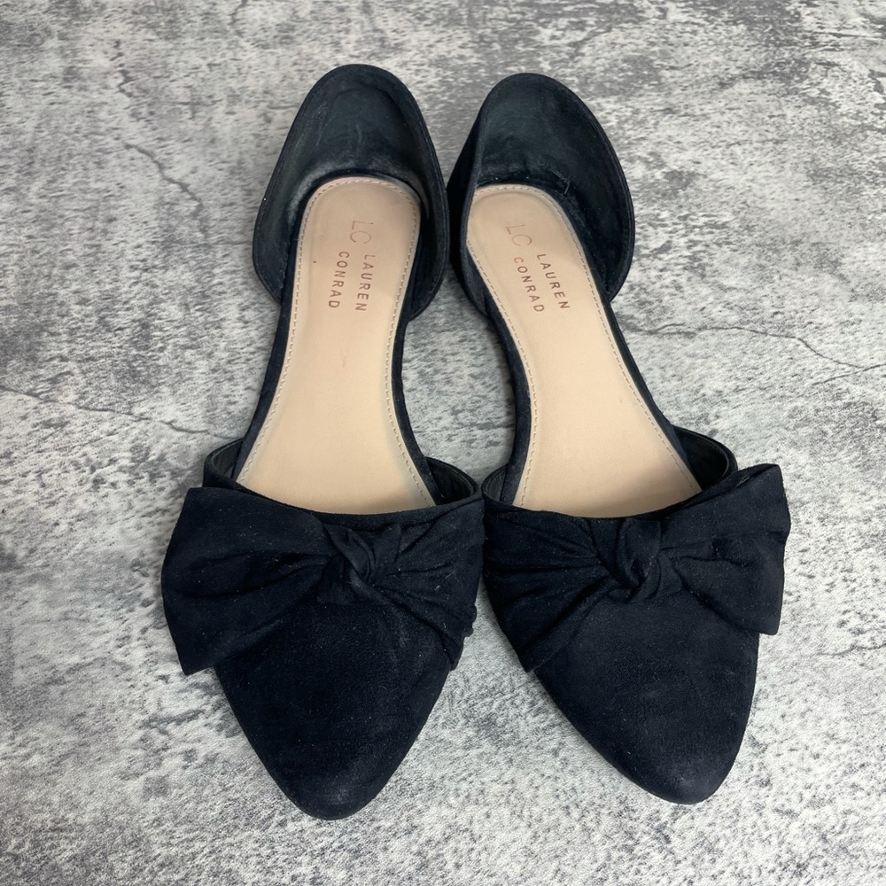 Lauren Conrad LC Black Bow Ballet Flats